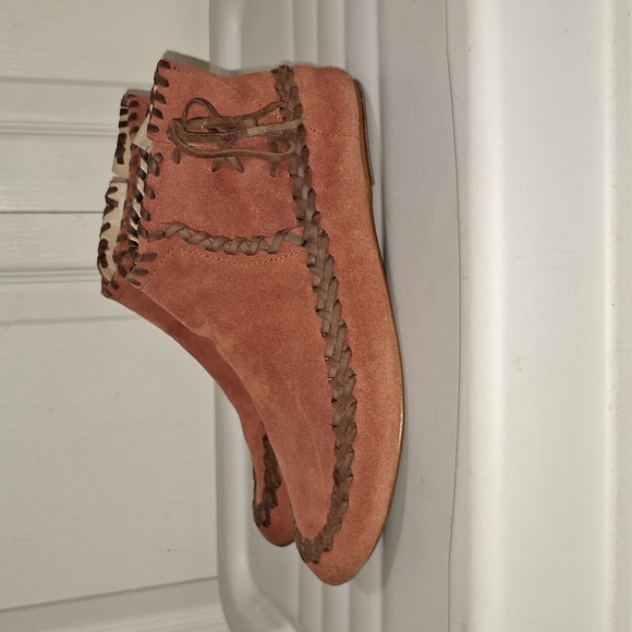 Latigo "Gala" suede moccasins slip-on booties - 9 - red clay/brown - Picture 3 of 9